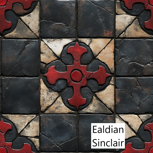 Medieval Tile Floor With Crosses Seamless Texture