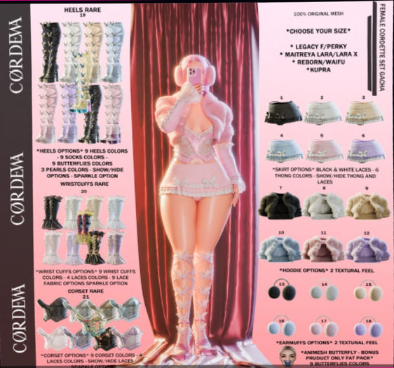 *CORDEWA* Female Cordette LEGACY BABYPINK/RARES