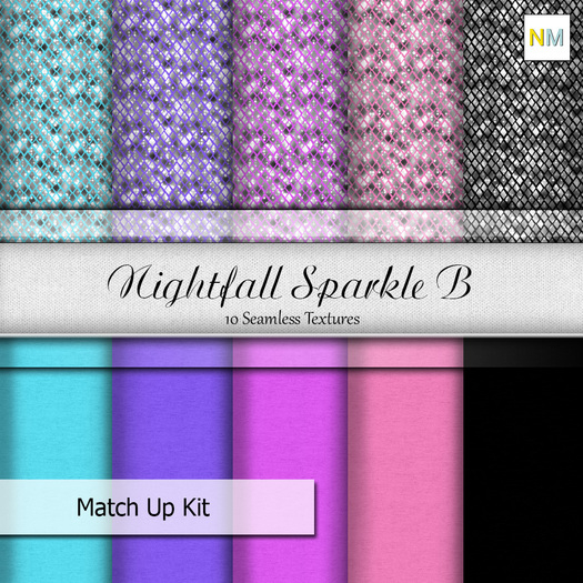 Nightfall Sparkle B MatchUp Kit 10 Seamless Fabric Textures NM