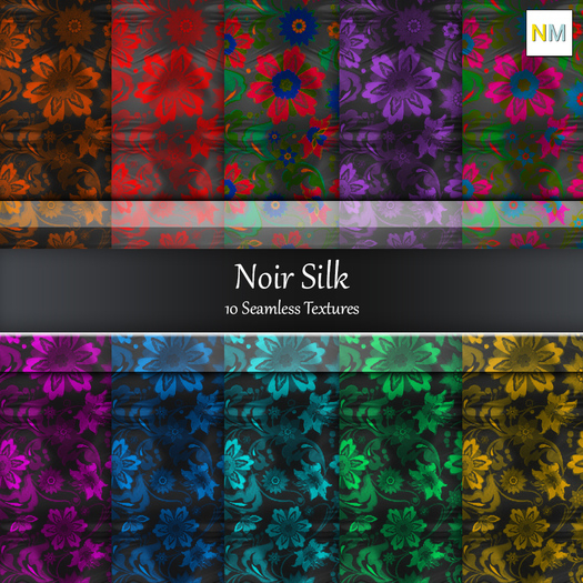 Noir Silk 10 Fabric Textures NM 1024x1024