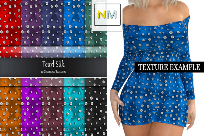 Pearl Silk 10 Embellished Textures NM