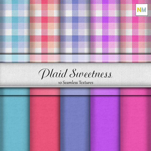 Plaid Sweetness MatchUp Kit 10 Seamless Fabric Textures NM