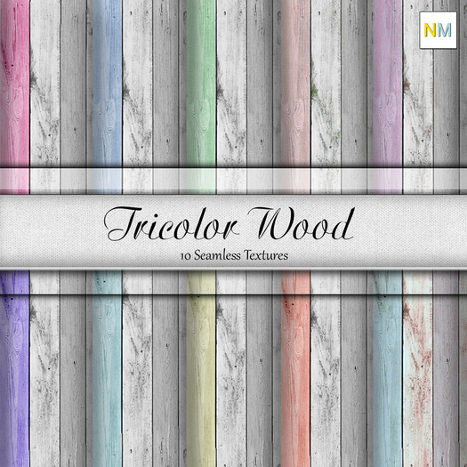 Tricolor Wood 10 Seamless Textures Builders Kit NM