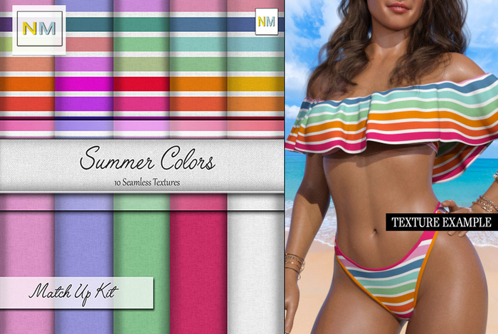 Summer Colors Matchup Kit 10 Seamless Textures NM