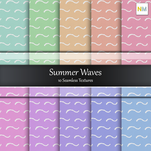 Summer Waves 10 Seamless Fabric Textures NM