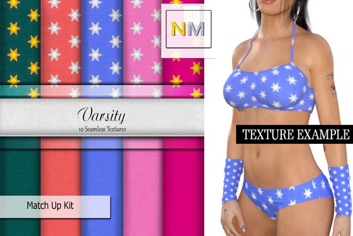 Varsity MatchUp Kit 10 Seamless Fabric Textures NM