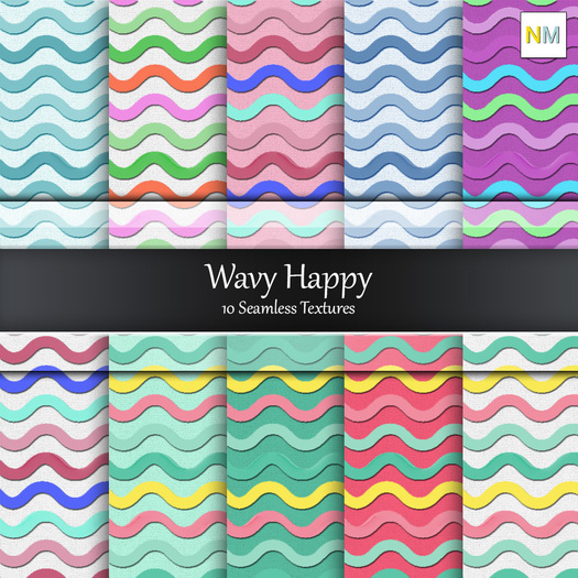 Wavy Happy 10 Seamless Fabric Textures NM
