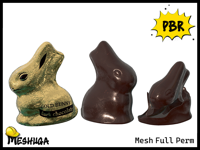 Meshuga PBR Chocolate Bunnies FULL PERM MESH