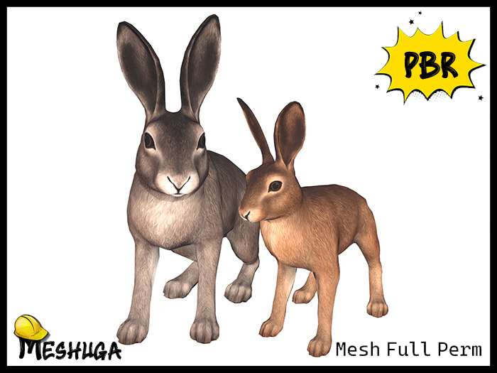 Meshuga PBR Jackrabbit Hares FULL PERM MESH