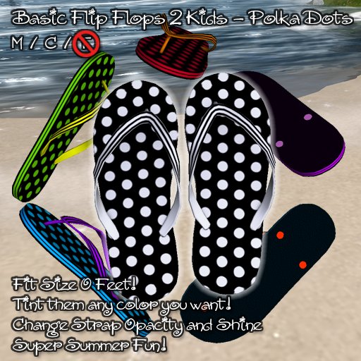 R(S)W Basic Flip Flop 2 Kids - Polka Dot