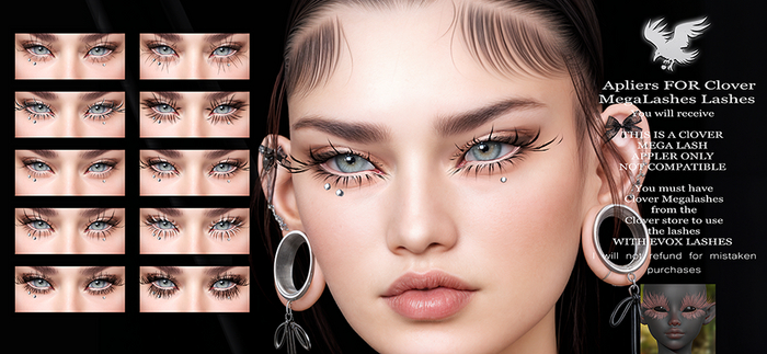 Cherry//Crow//Apliers FOR Clover - MegaLashes Lashes