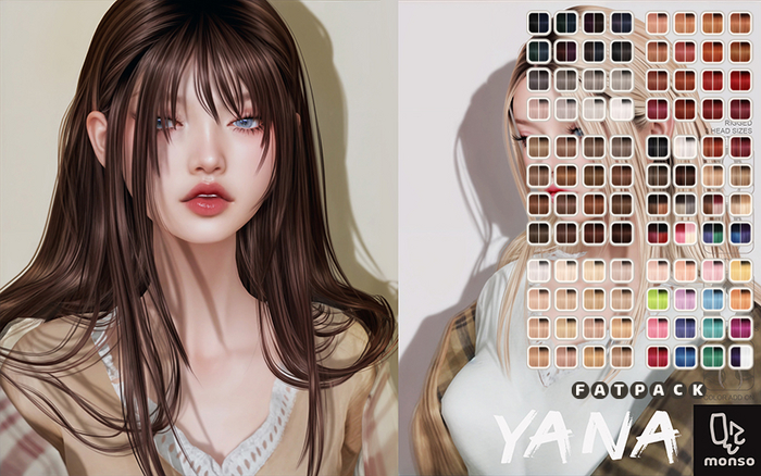 [monso] Yana Hair /Fatpack