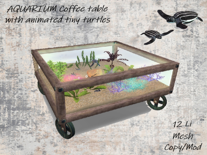 AQUARIUM Coffee table & turtles