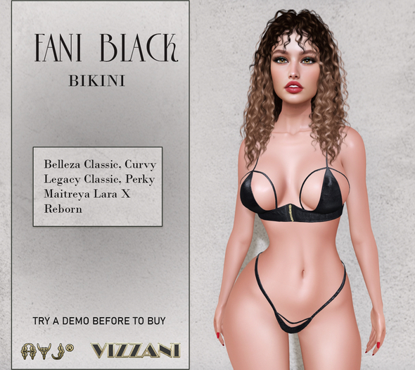 !! SEXY BIKINI !!  FANI BLACK - A&J CREATION AND FRANCHISE