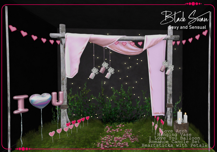 ! Black Swan ! Wedding Love Boho Arch fullset