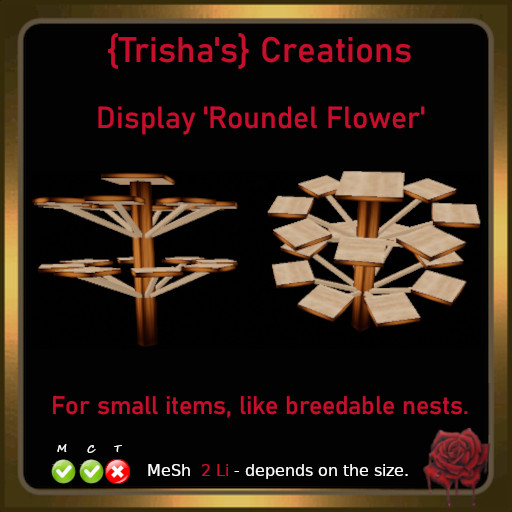 {Trisha's} MeSh Display 'Roundel Flower' - 2 Li