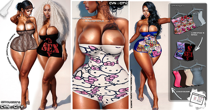 ::CYN CITY APPAREL:: Kitty Playsuit Fatpack