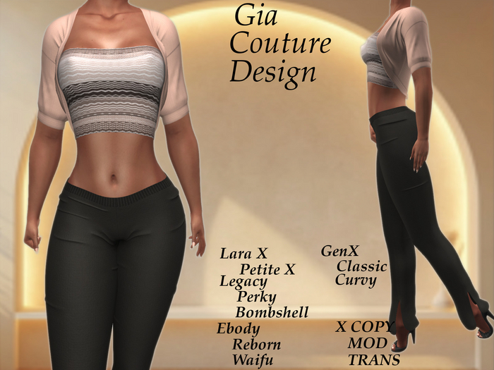 "GCD" Shayla Top and Bolero Nude