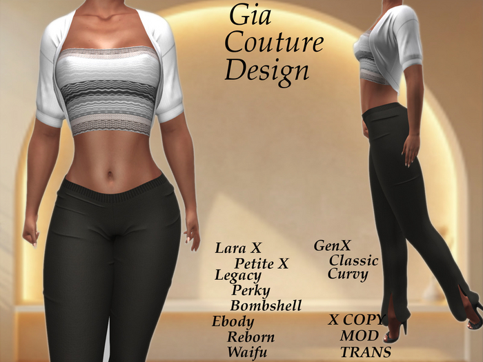 "GCD" Shayla Top and Bolero White