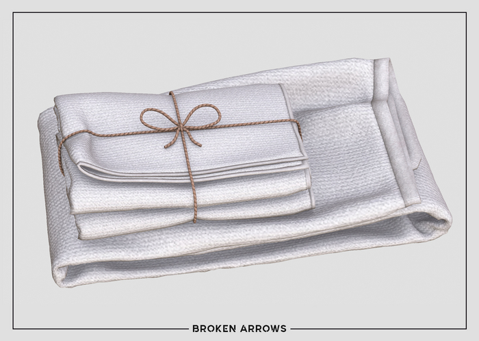 BROKEN ARROWS - Aloe Set - Towels - White 