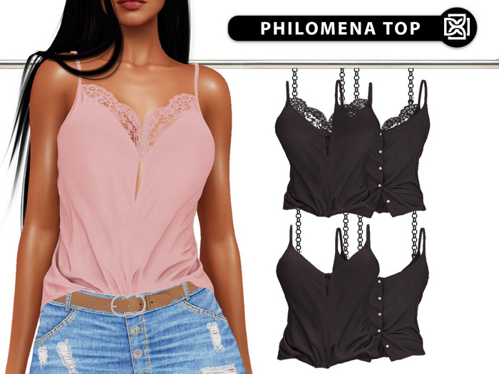 Addams - Philomena - Laced Button Top #29