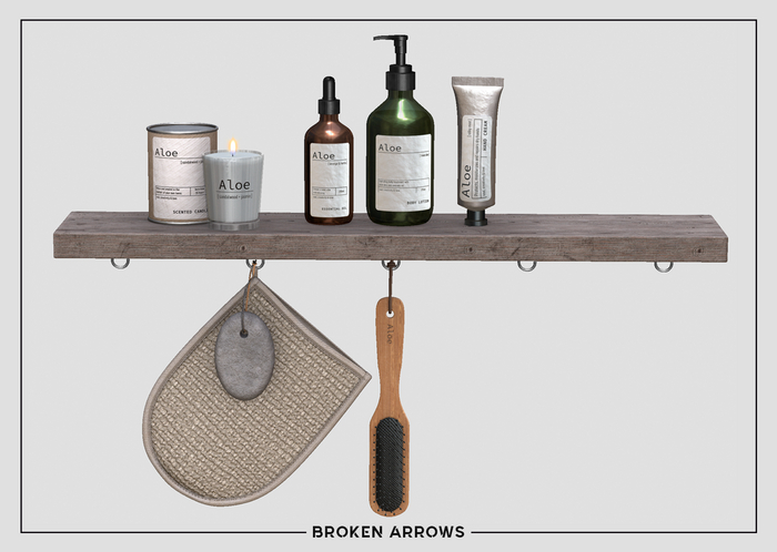 BROKEN ARROWS - Aloe Set - Shelf - Light Wood 