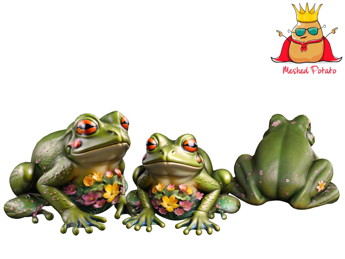 Meshed Potato Flowers Frog Full Perm