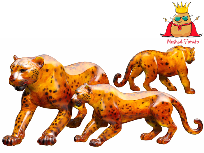 Meshed Potato Leopard Statue Full Perm