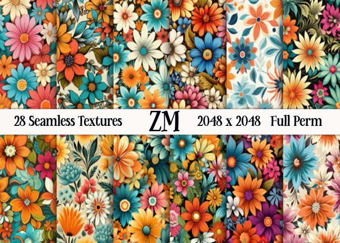 BOHO FLOWERS FULL PERM TEXTURES