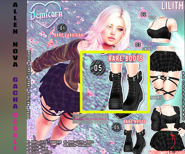 05. RARE - LILITH BOOTS - DEMICORN - ORIGINAL all bodies