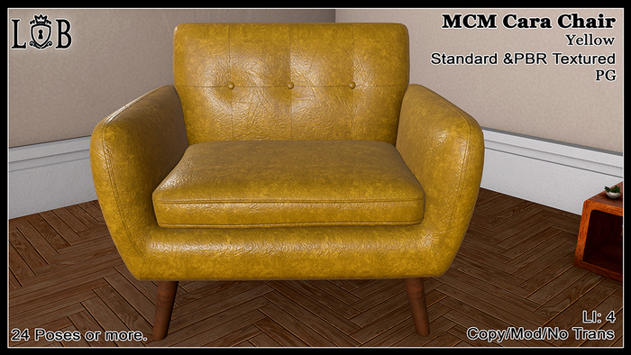 ~L:B~ MCM Cara Chair- Yellow