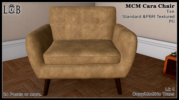 ~L:B~ MCM Cara Chair- Tan
