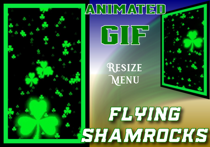 ♣~~ FLYING SHAMROCKS - Animated Gif ♣