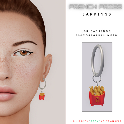 Earrings French Fries