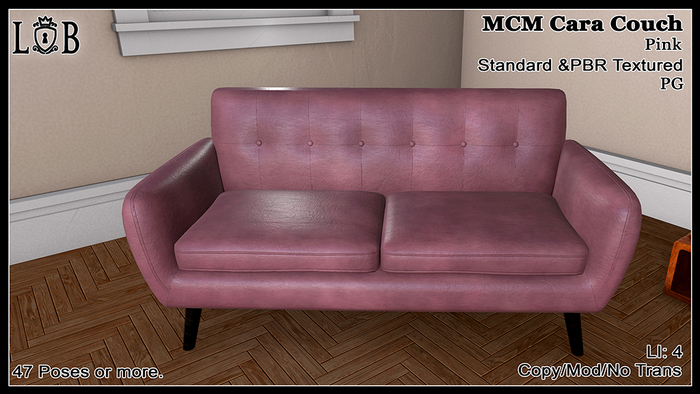 ~L:B~ MCM Cara Couch - Pink