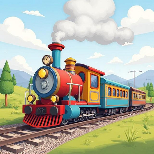 Long Train Wall Decal
