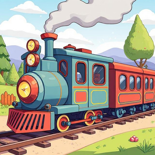 Short Train Wall Decal