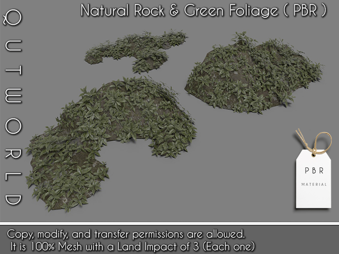 .::QUTWORLDT Natural Rock&Green Foliage_PBR::.FP