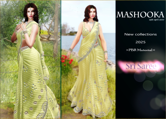 Mashooka Sri Saree -golden rod-