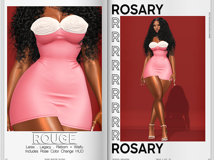 Rosary. Rouge . Dress Pink