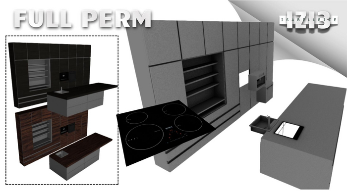 Low-Prim Kitchen & Kitchen Bar Mesh - Full Perm