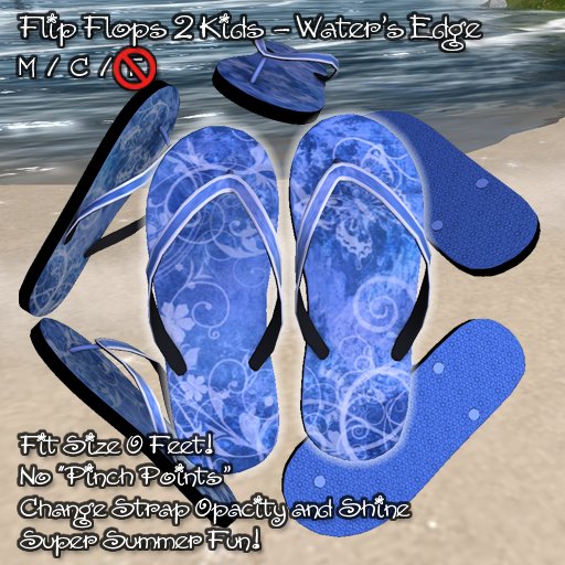 R(S)W Flip Flop 2 Kids - Denim Swirls