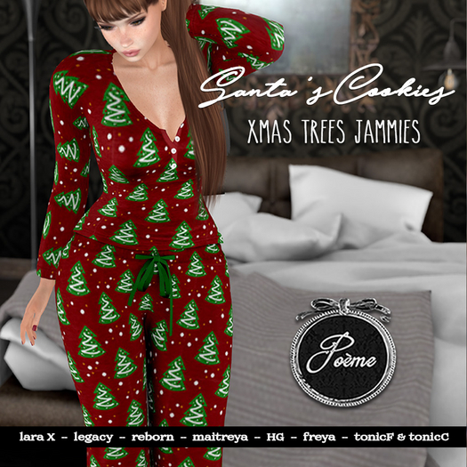 {Poeme} Santa's Cookies Xmas Tree Jammies