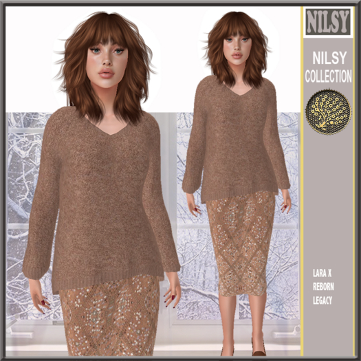CASHMERE SWEATER&PAYETTE SKIRT