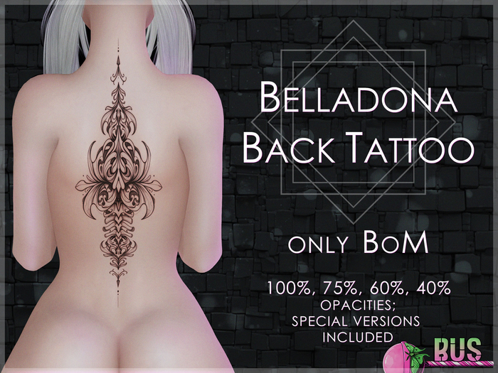 [bus] BELLADONA Back Tattoo {BoM}