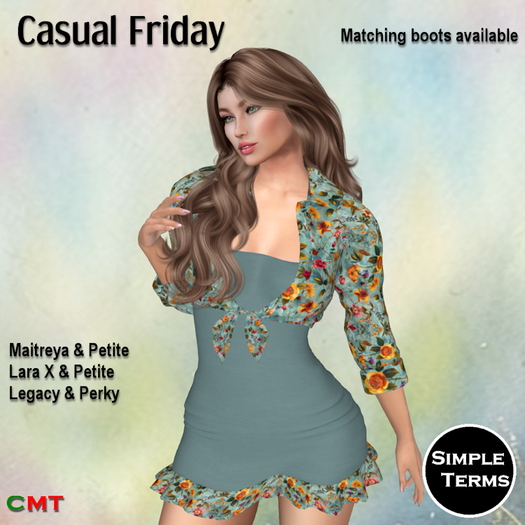 Casual Friday Dress & Top - L Blue