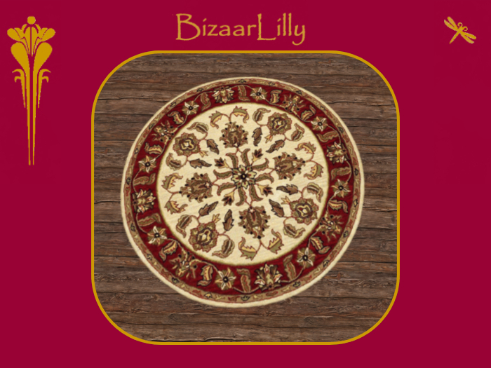 Round Oriental Rug ~ With 10 Textures to Change