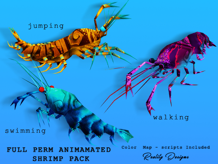 Full Perm  Quality Animated  Shrimp Pack Mesh