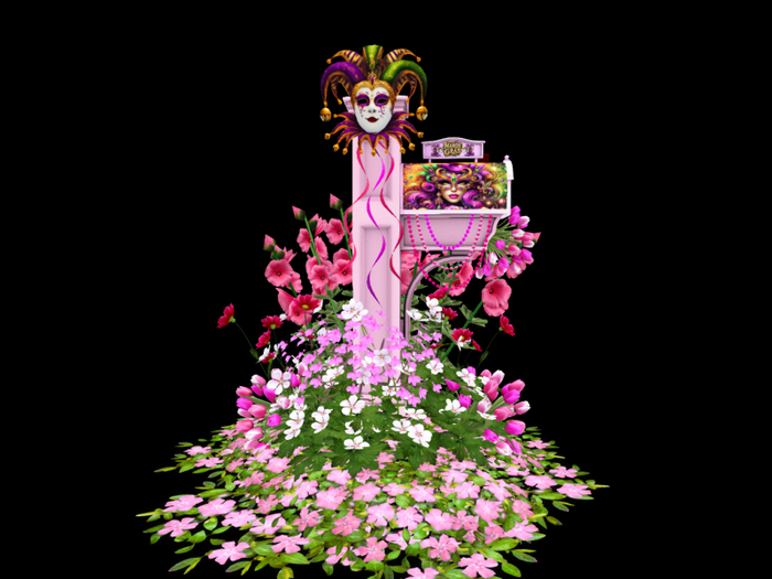 MC Mardi Gras Mailbox Pink