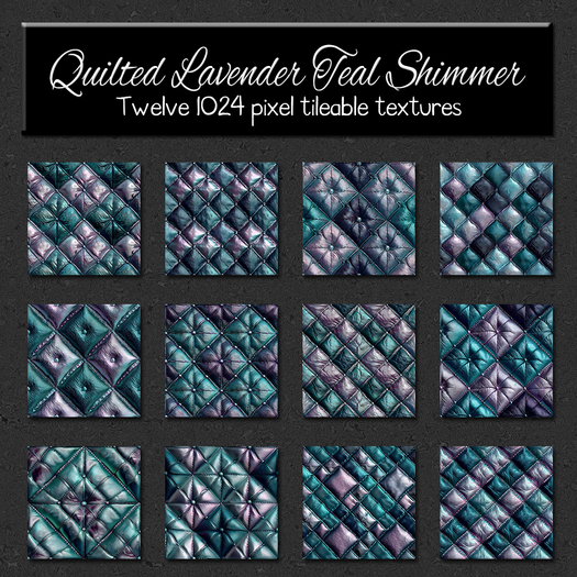 *Wallflowers* Quilted Lavender Teal Shimmer